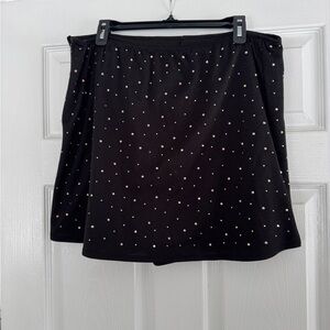 Wild Fable Black Skort with Rhinestones